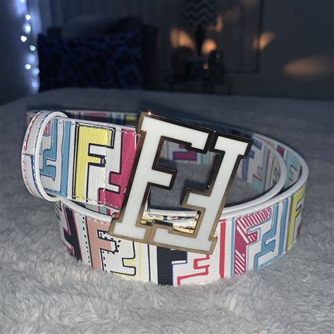 fendi belt multicolor|authentic multicolor Fendi belt.